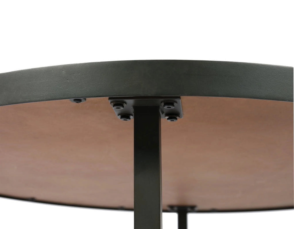 Antique Pine Round Coffee Table with X-Crossed Legs M3360