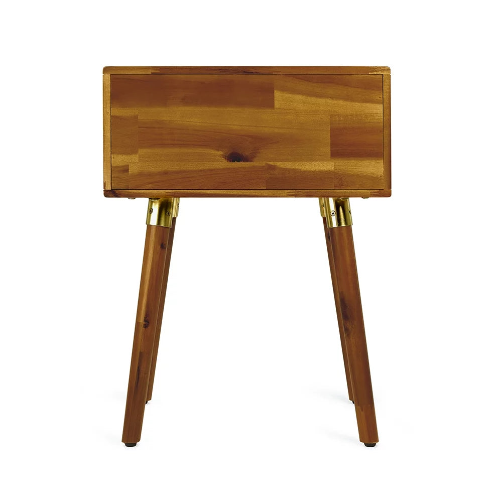 Solid Acacia Wood Nightstand J111666