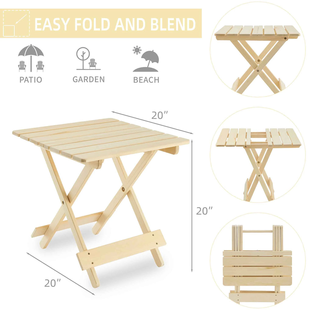 Wooden Folding Side Table Y7629