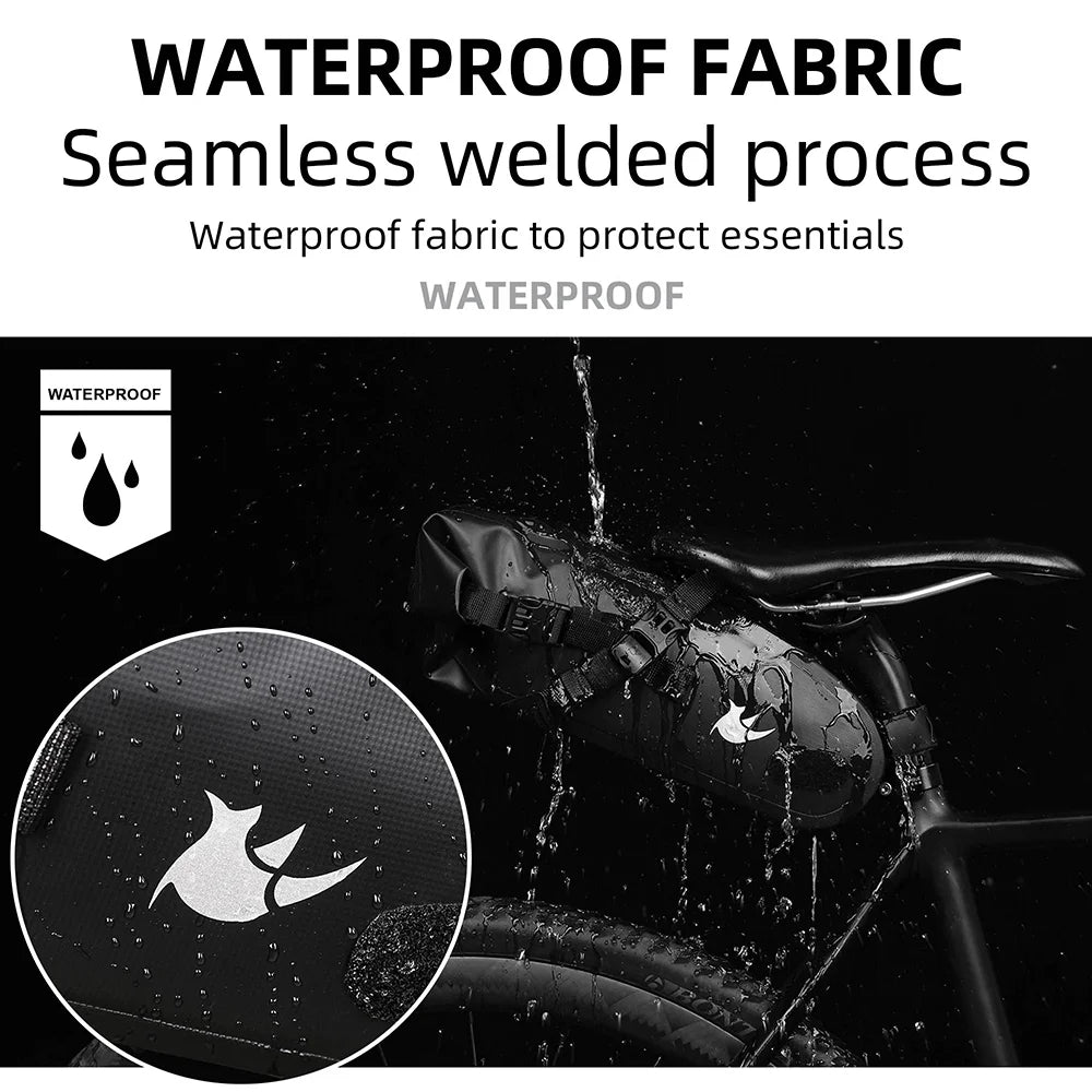 Waterproof Bike Saddle Bag, 4L Cycling Tail Bag E7295