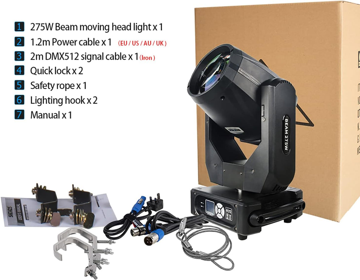 275W 10R Beam Moving Head Lighting with 2 Prisms DJ Disco Party Light L30333