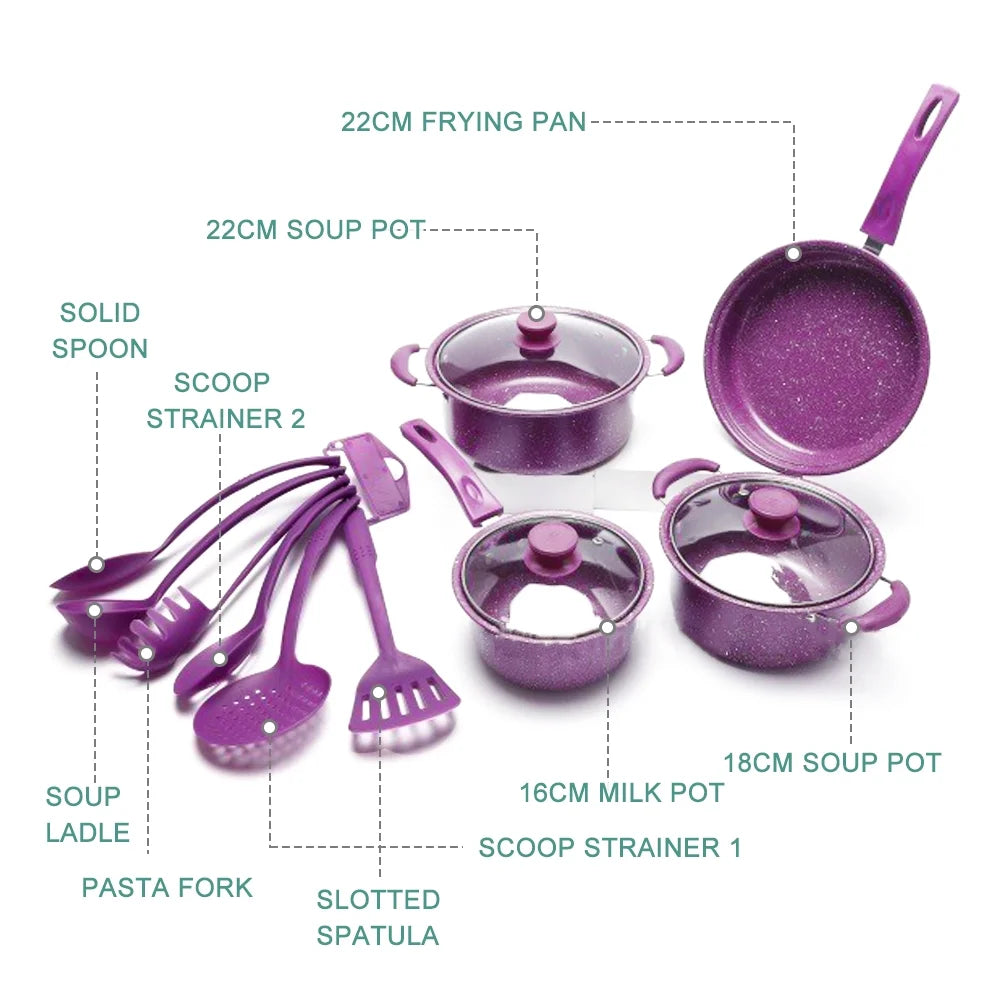 13 Piece Non-Stick Cookware Set E409