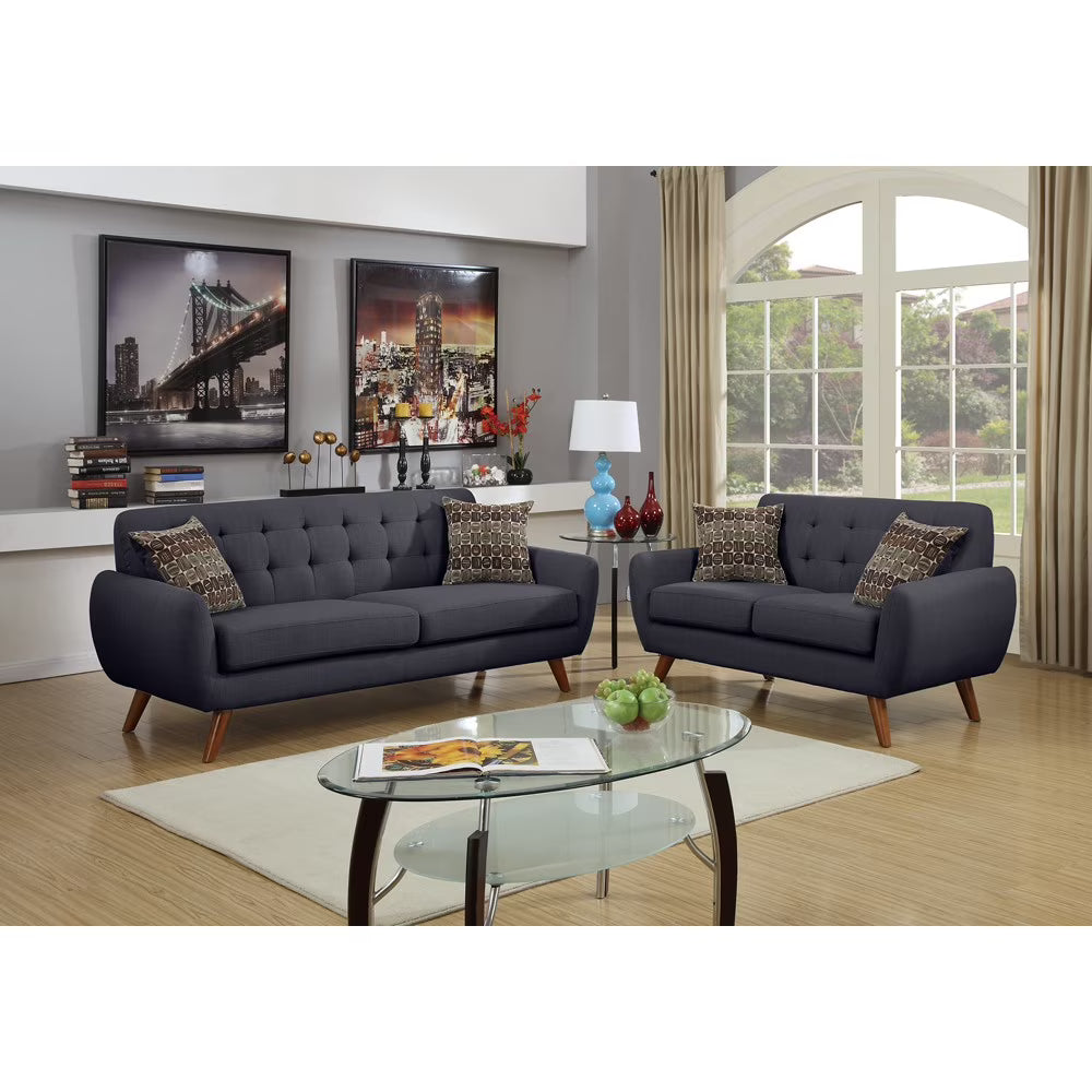 2 Piece Sofa Set in Dark Gray Y9903