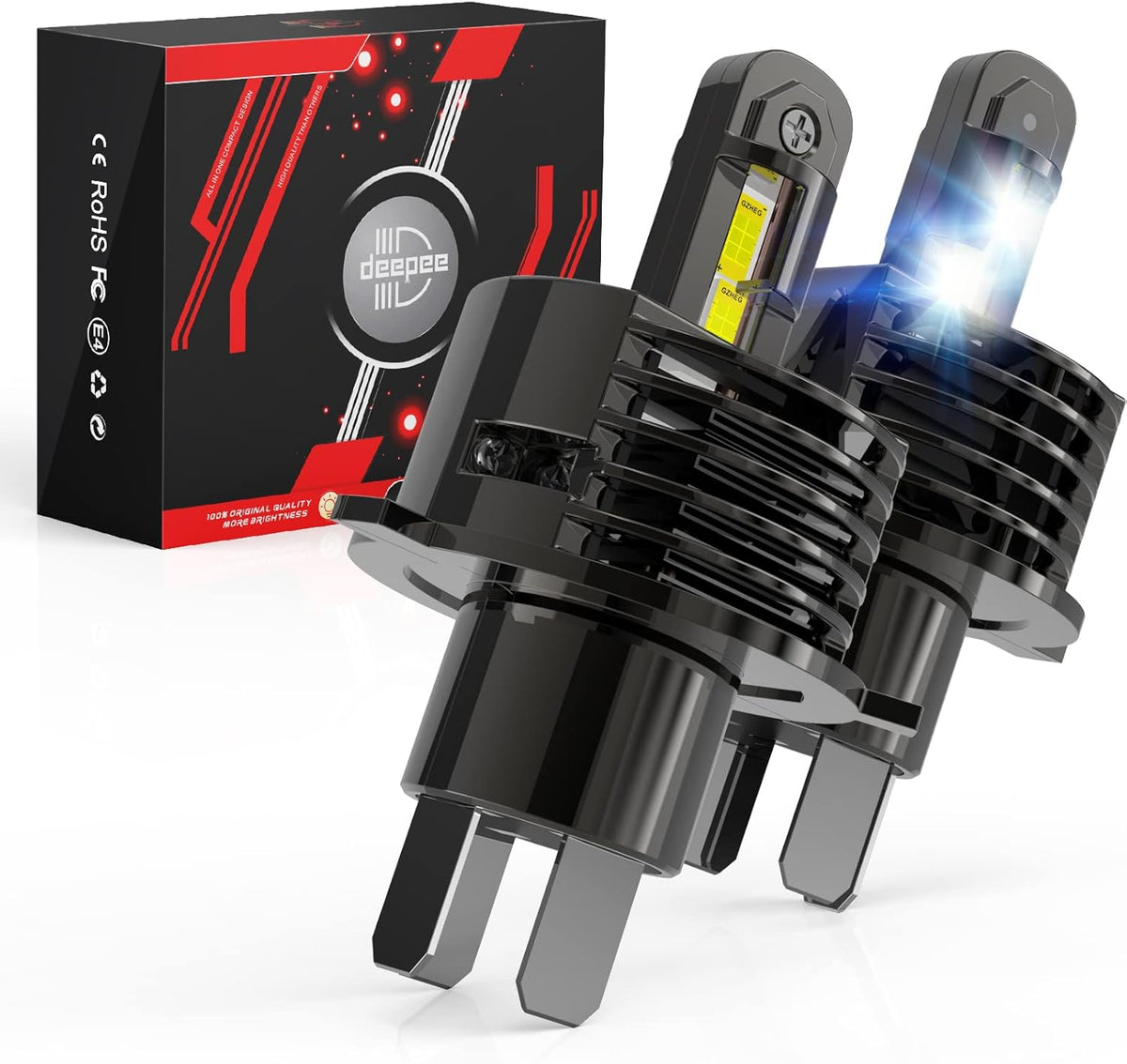 LED Headlight Bulb Conversion Kit 120W 20000LM 6500K Cold White Pack of 2 D2550