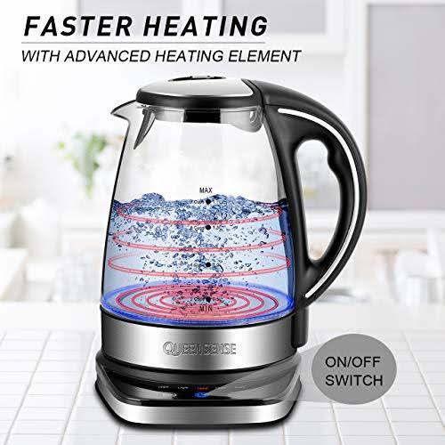 1500W 1.8 Quarts Electric Kettle with Borosilicate V987