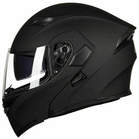 Full Face Motorcycle Helmet Dual Visor Flip Up E2162