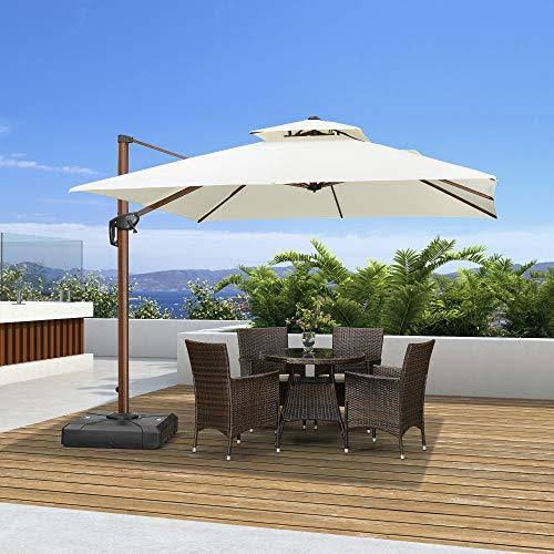 10ft Square Cantilever Patio Umbrella N4640