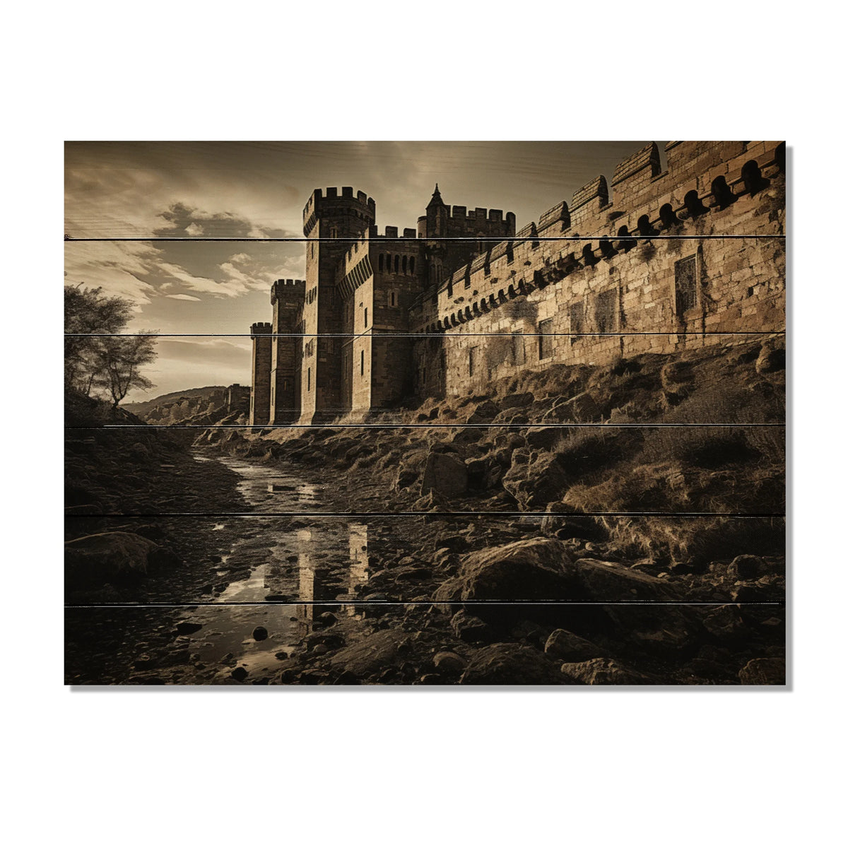 Natural Pine Wood Architecture Print I486365