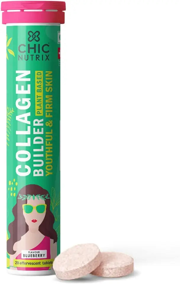 Plant Based Collagen Vitamin C & E with Biotin Effervescent Tablets J5024
