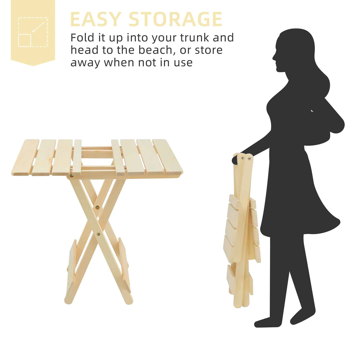 Wooden Folding Side Table Y7629