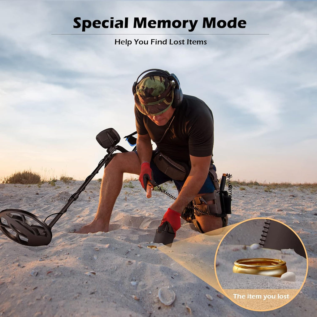 Waterproof Metal Detector with 10" IP68 Search Coil and Headphone B41716