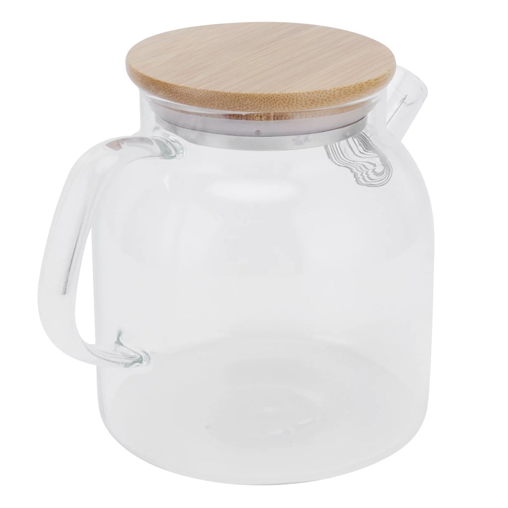 Transparent Glass Tea Pot 600ml Heat Resistant U587002
