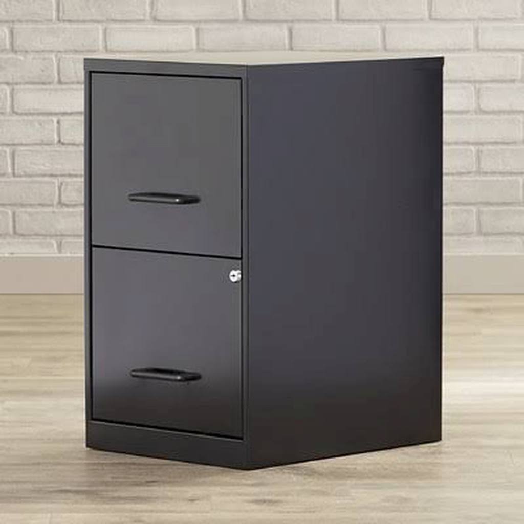 Black 2-Drawer Vertical Filing Cabinet U133