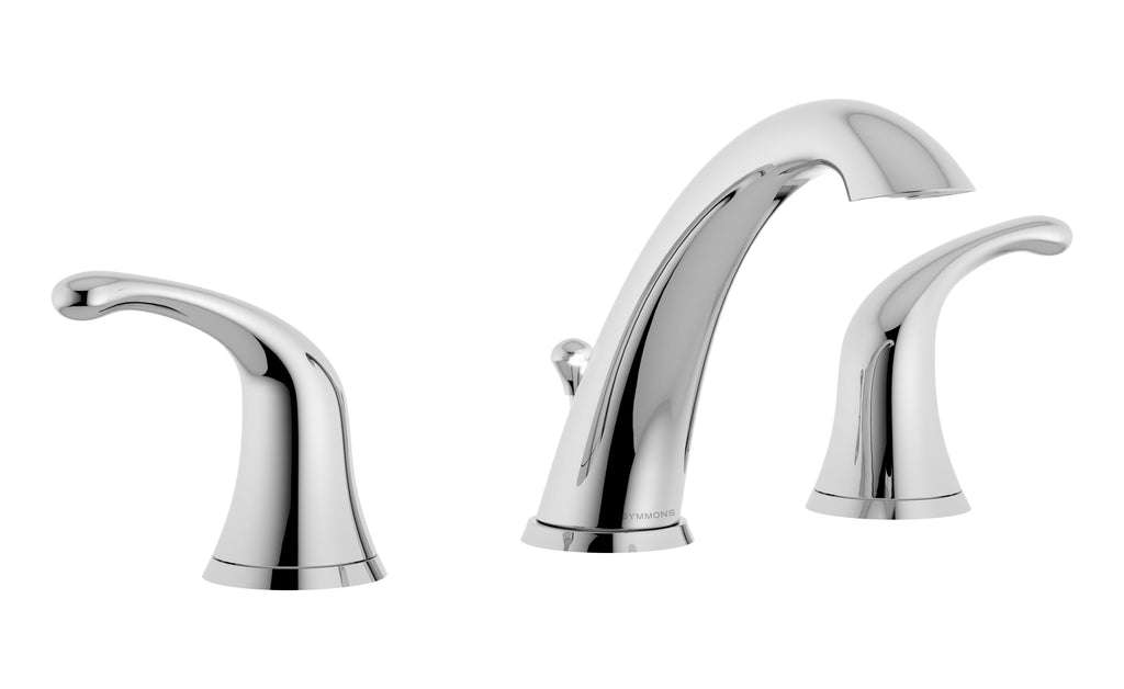 Polished Chrome 2-Handle Bathroom Faucet with Drain Assembly P679
