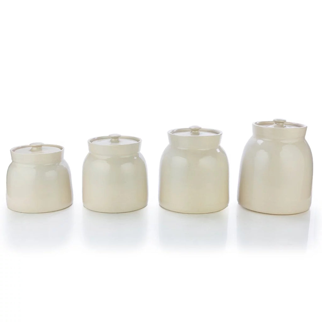 Hand Turned Stoneware Canister Set D755