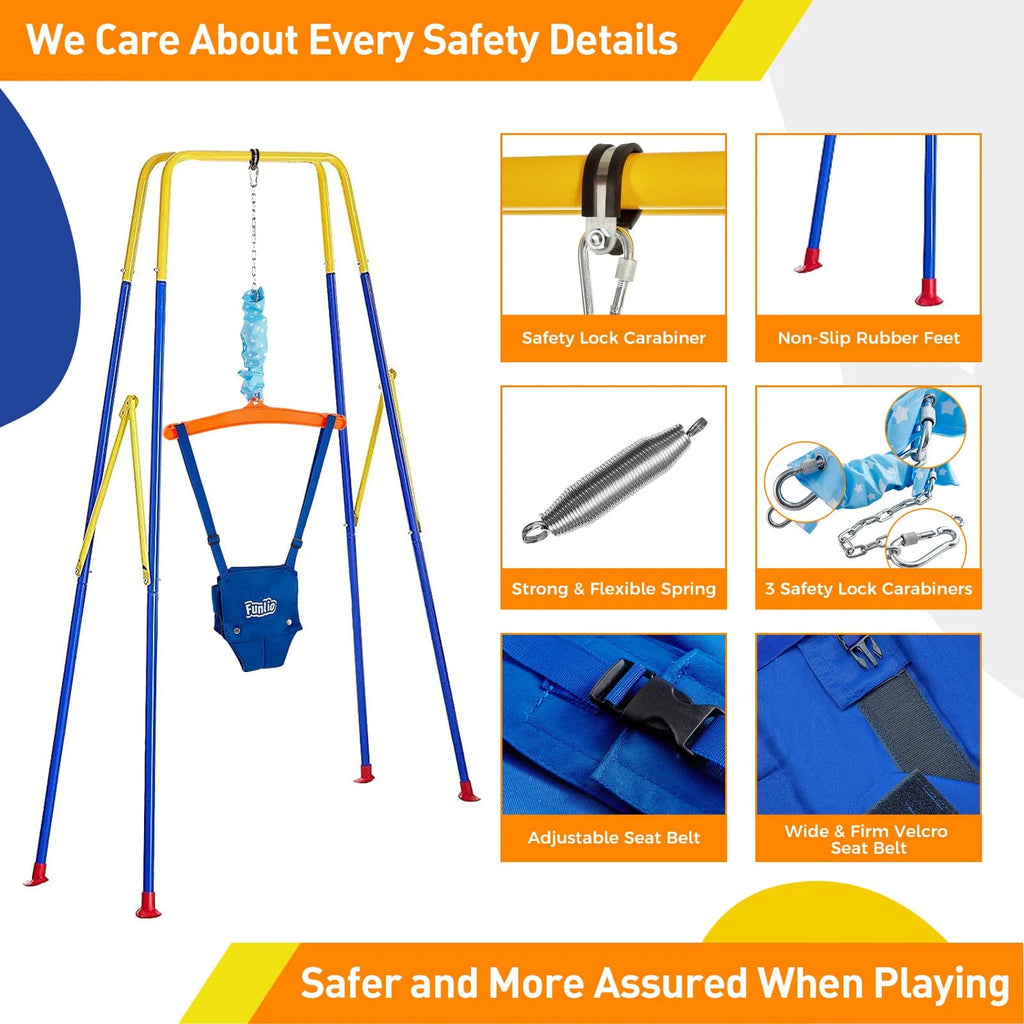 3 in 1 Toddler Swing Set with 4 Sandbags W2845