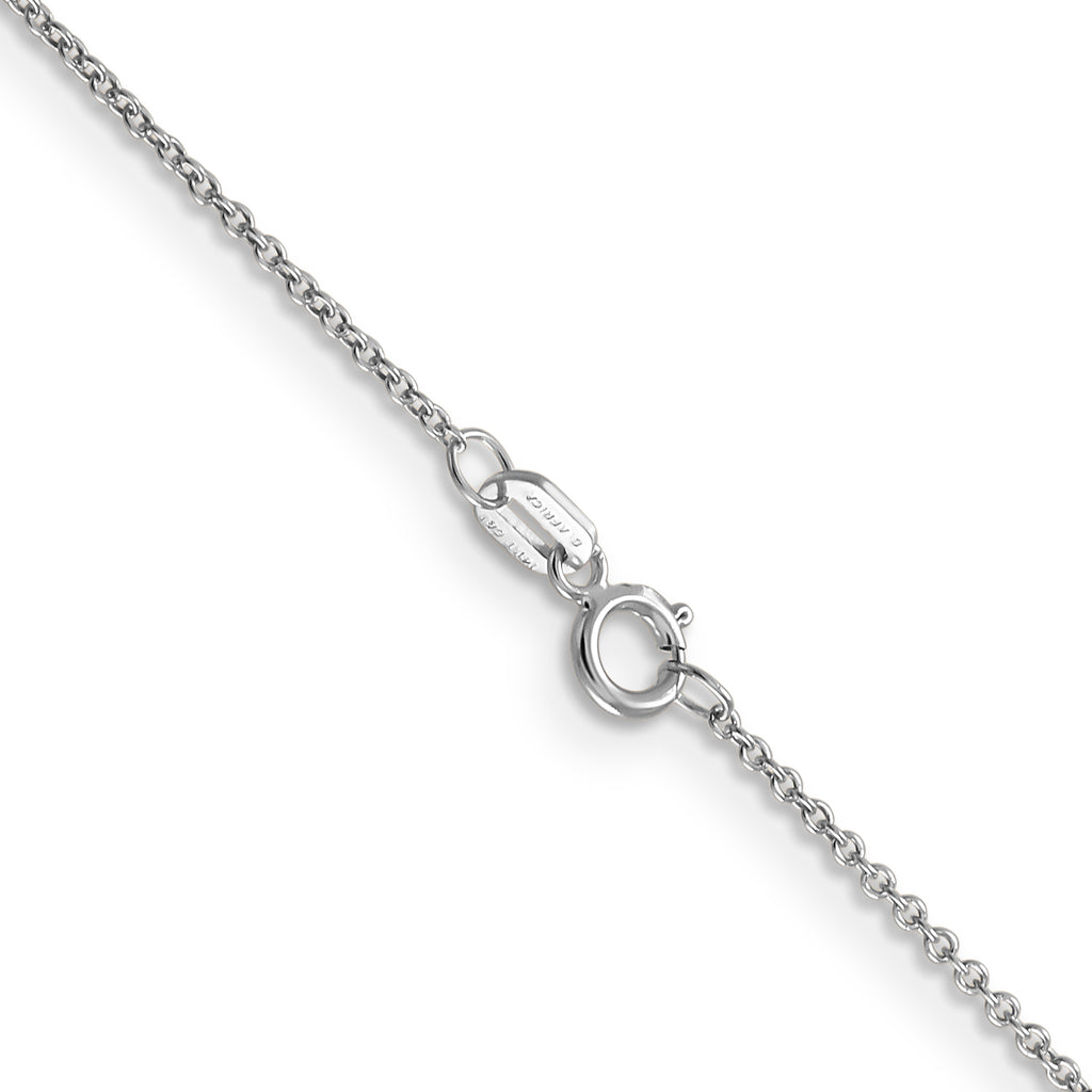 14K White Gold Cable Chain Necklace 16 Inches V9017