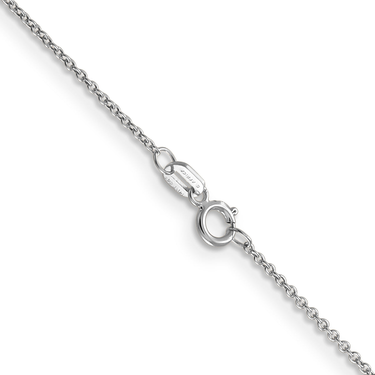 14K White Gold Cable Chain Necklace 16 Inches V9017