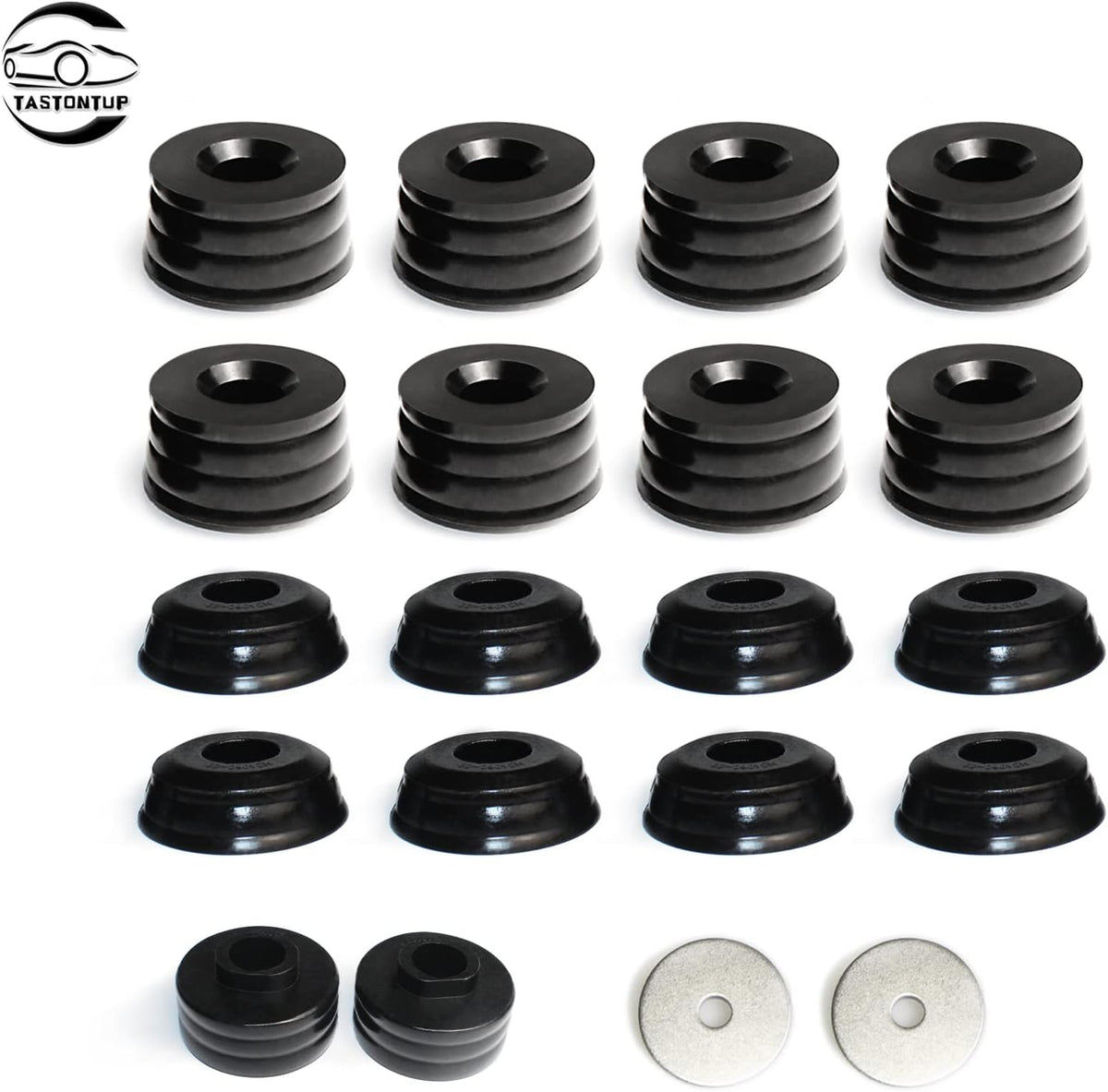 18Pcs Black Polyurethane Body Mount Bushing Kit X221541