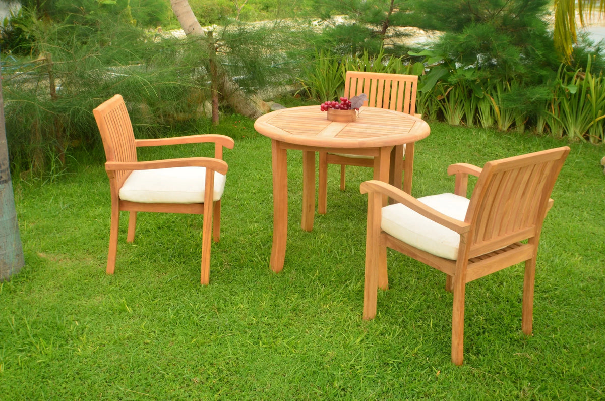 3 Seater 4 Pc Teak Dining Set J692518