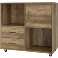 Wooden 2 Drawer File Cabinet with Wheels E35611