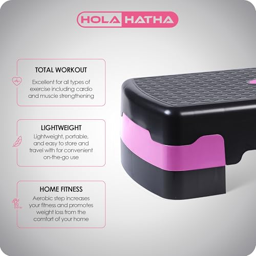 Compact Portable Aerobic Step Platform with Adjustable Height U216
