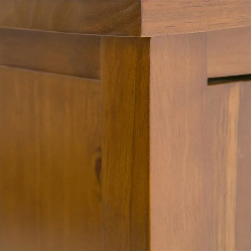 Light Golden Brown Solid Wood Media Cabinet B298