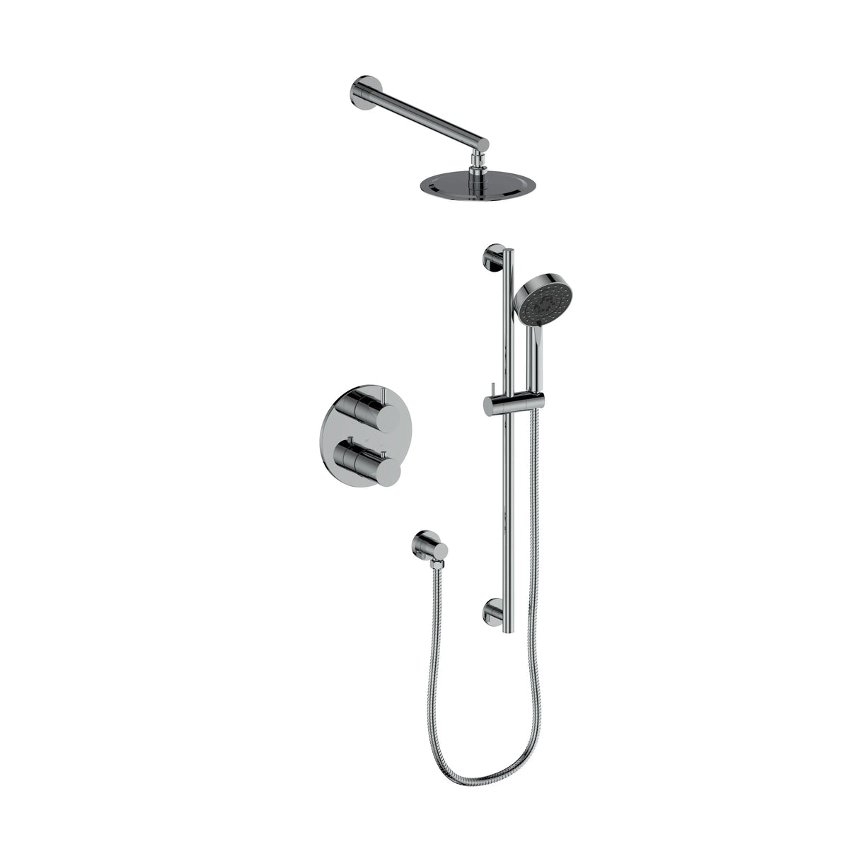 Chrome Thermostatic Shower System D54664