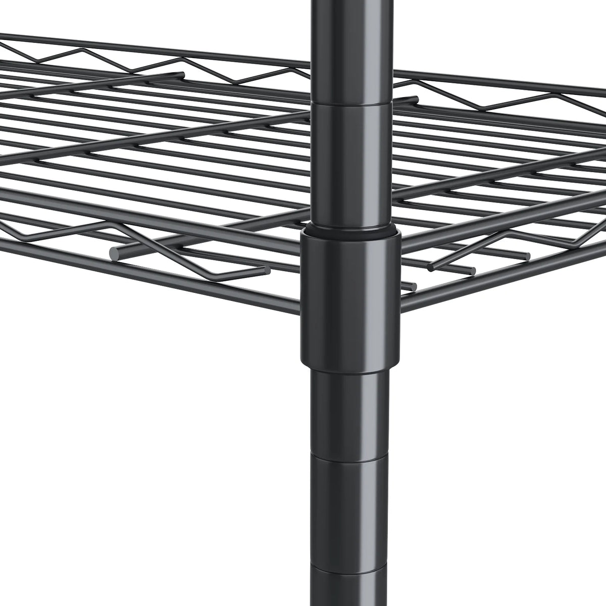 6 Shelves Wire Metal Heavy Duty Shelving Rack with Wheel, Silver B4209