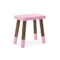 Set of 2 Wood Veneer Kids Chairs Walnut/Pink W578522