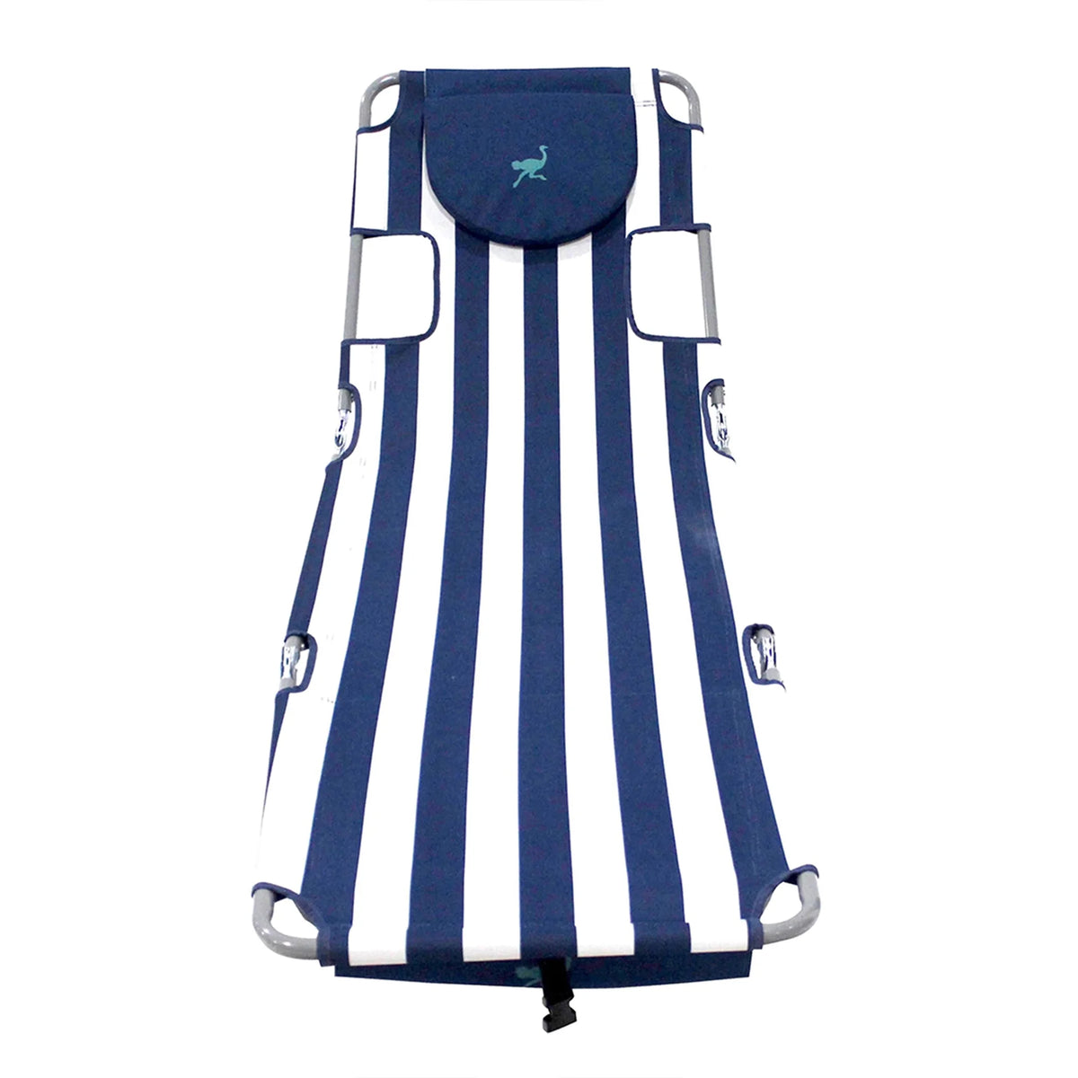 Navy Stripe 2 Pack Chaise Lounge Chair with Storage Bag P624