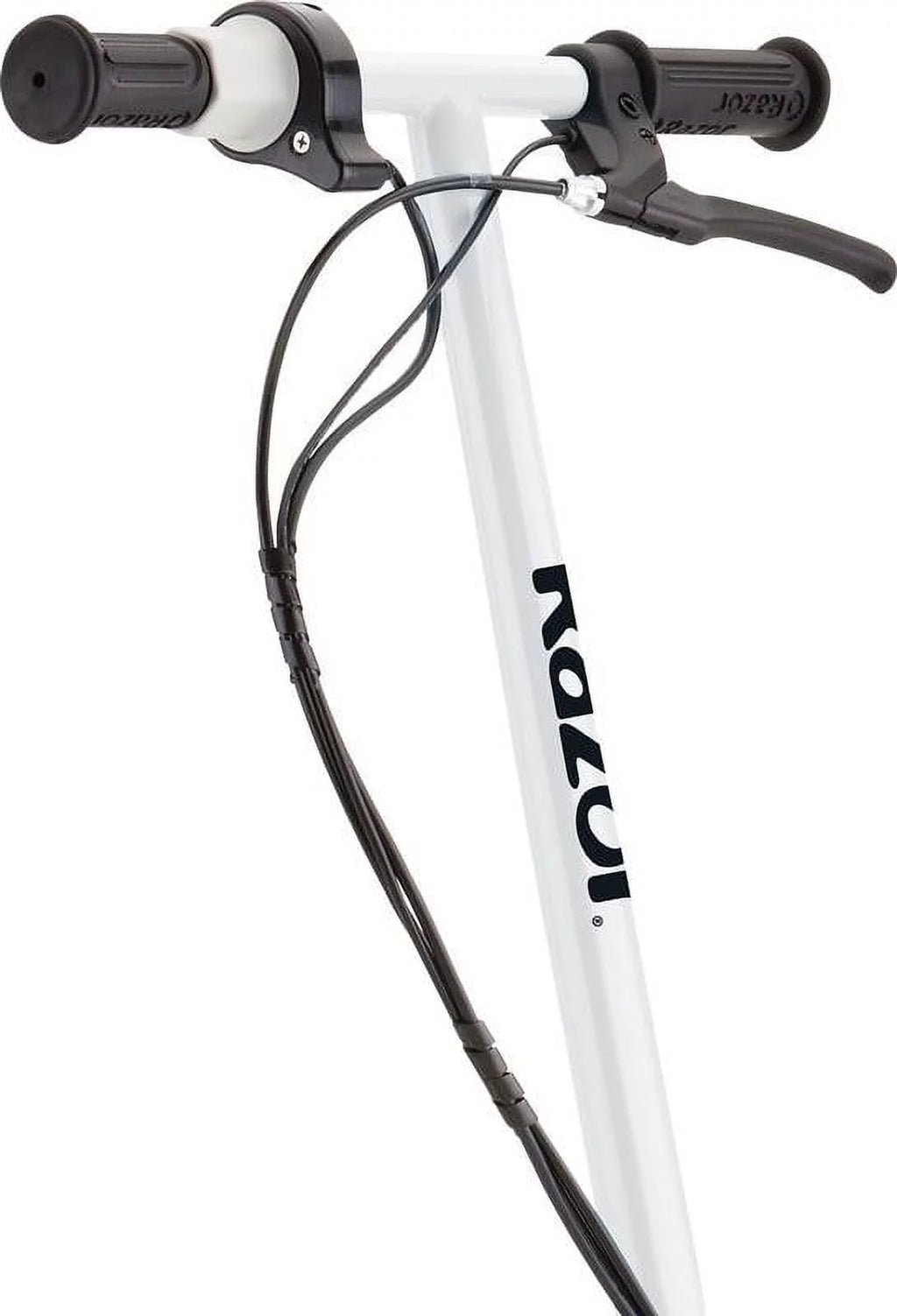 White Electric Scooter with 8" Pneumatic Front Tire D676624