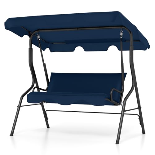 3 Person Porch Swing with Removable Cushion and Canopy X3968
