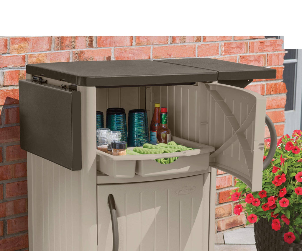 Taupe Outdoor Prep Station Cart G578297