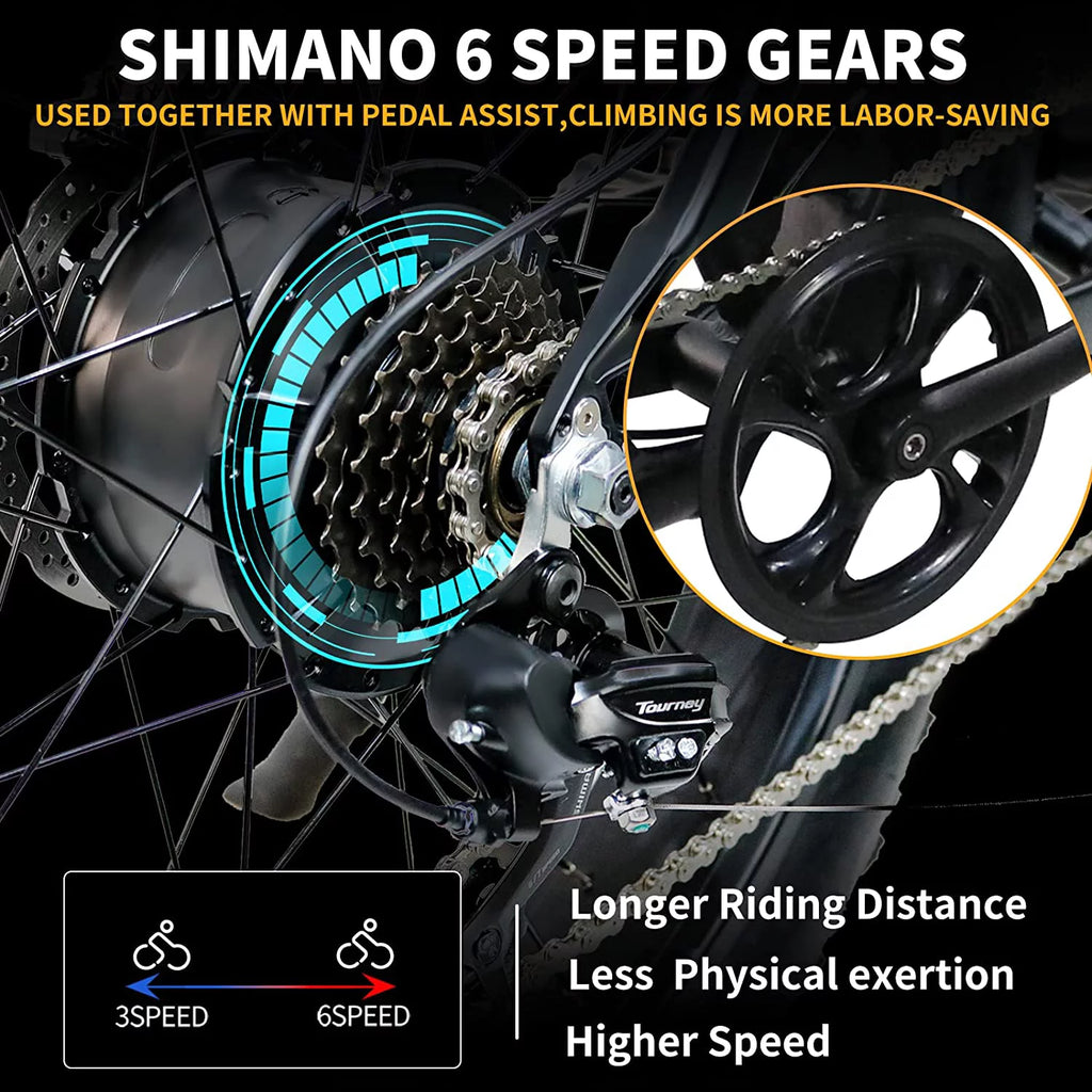 500W 26'' Fat Tire Electric Mountain Bike X918