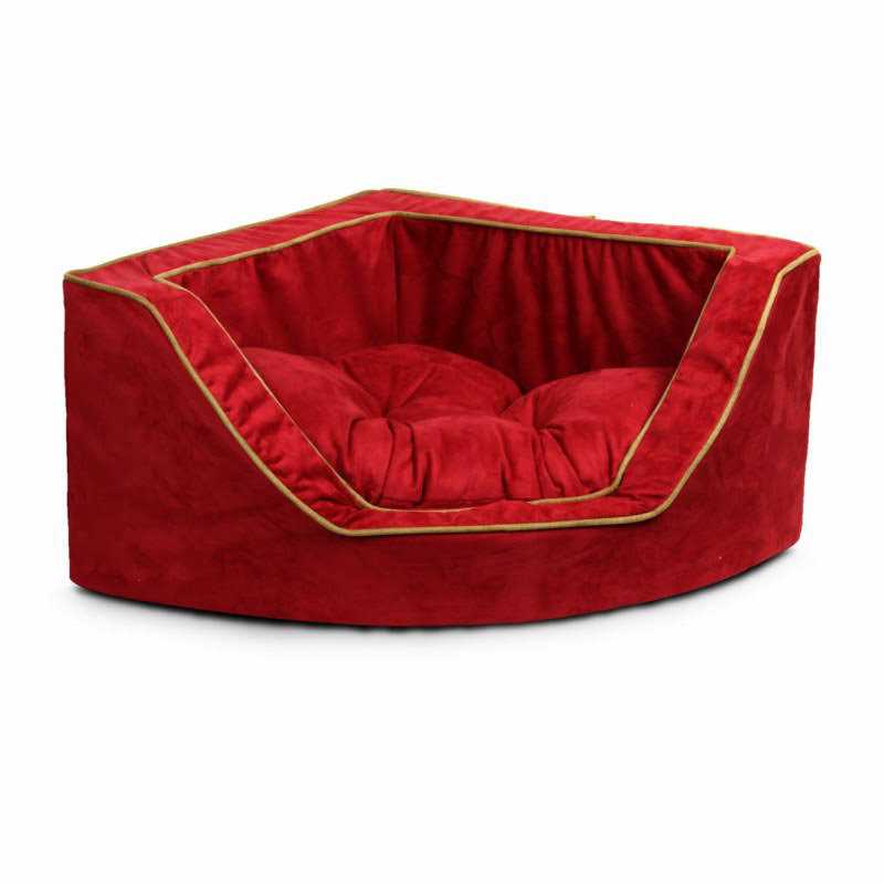 Overstuffed Corner Dog Bed I18667