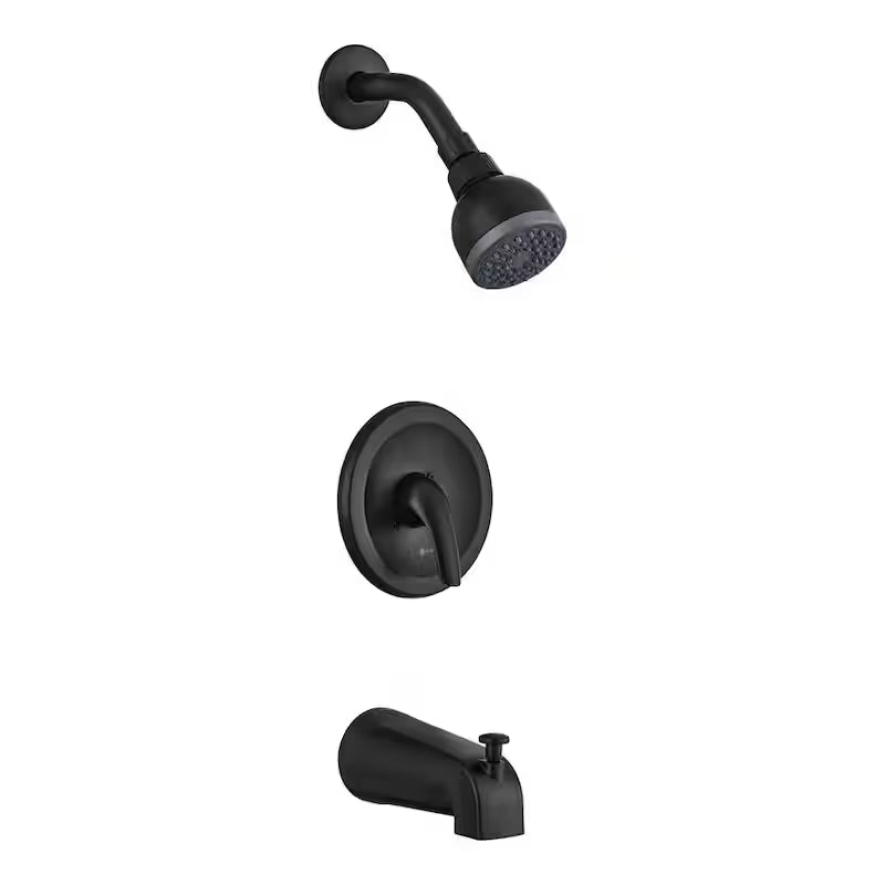 Single-Handle Tub and Shower Faucet in Matte Black P836