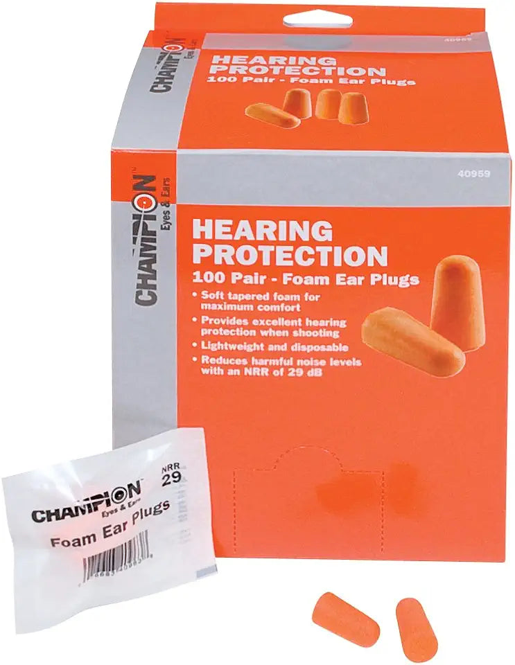 Ear Plugs, 100 Pair, Foam, Orange R27549