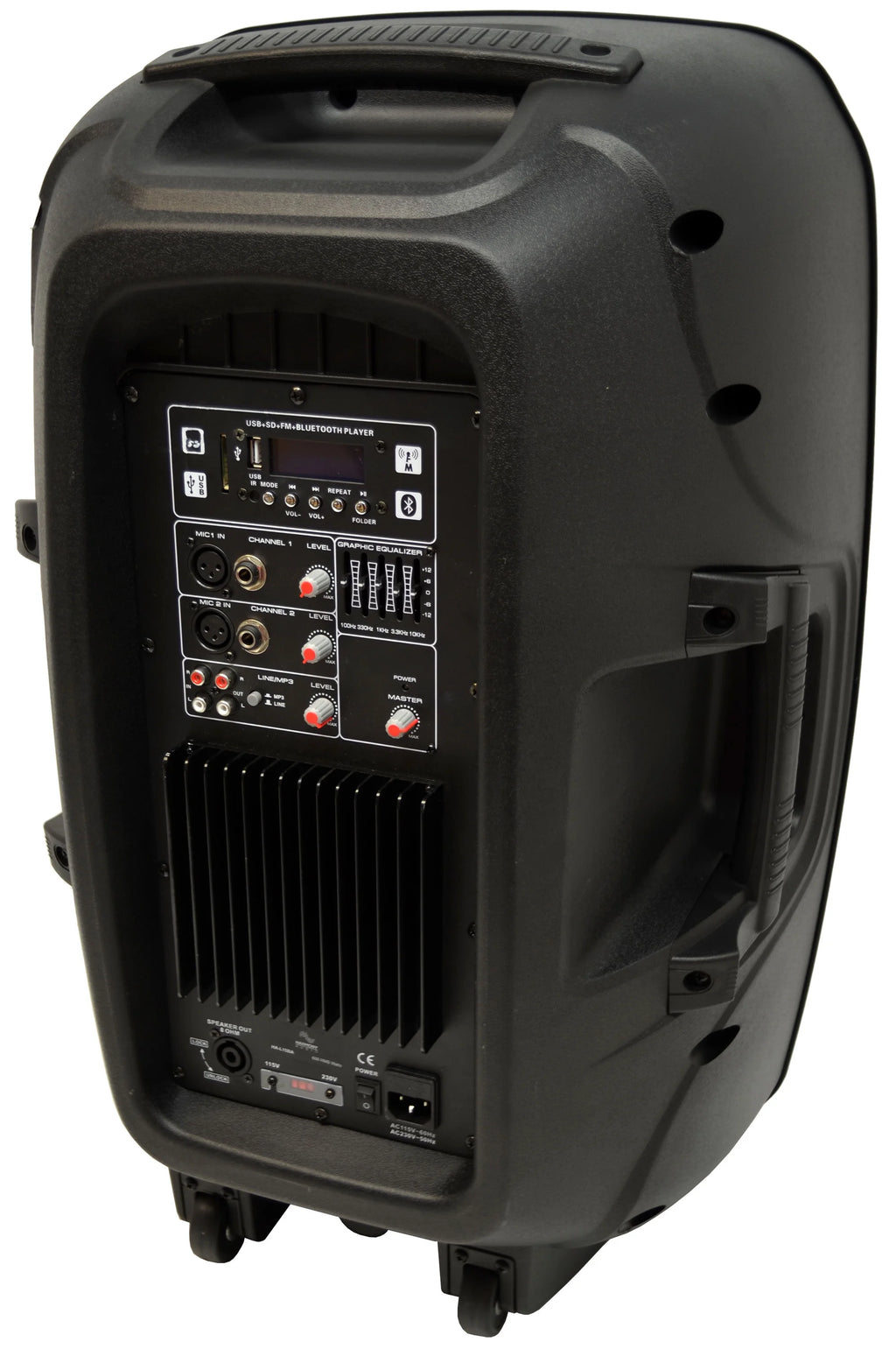 Pro DJ Bluetooth 15" 1200W Powered PA Speaker & Stand V3319