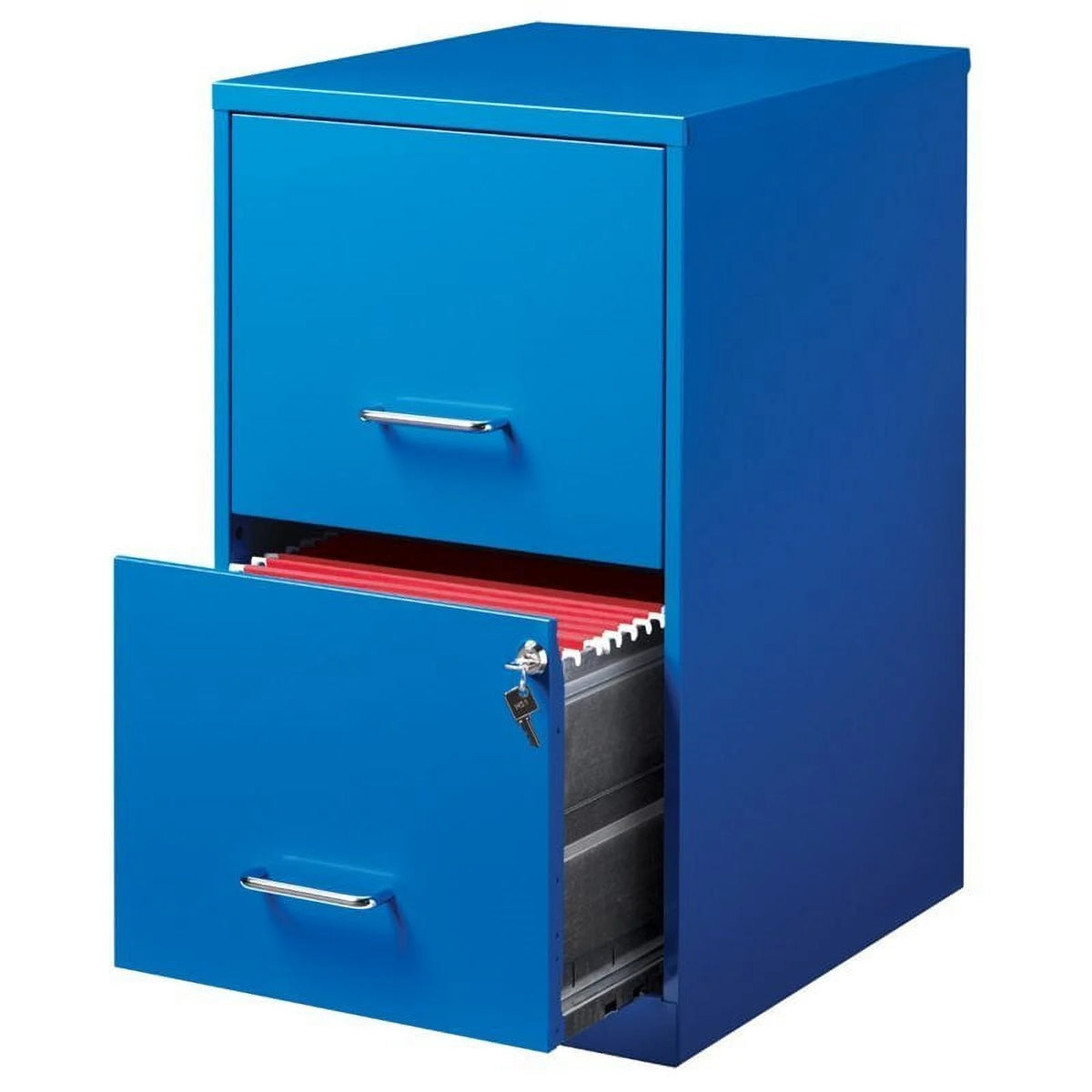 2 Drawer Metal File Cabinet in Blue C701514