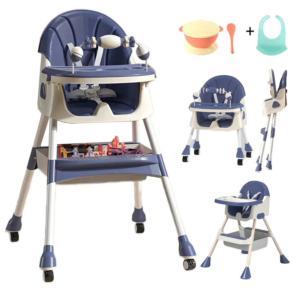 4-in-1 Baby High Chair Blue D519719