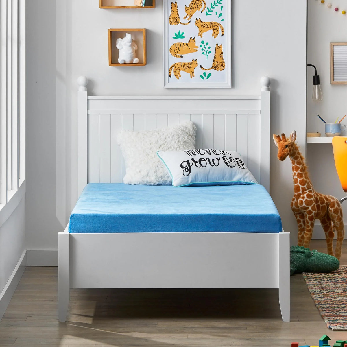 Blue Twin Gel Memory Foam Kids Mattress E764690