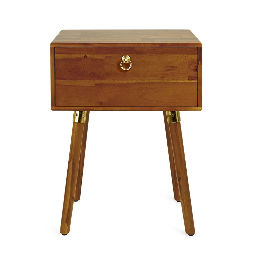 Solid Acacia Wood Nightstand J111666