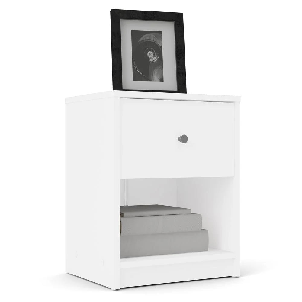 White 1 Drawer Nightstand Q7337