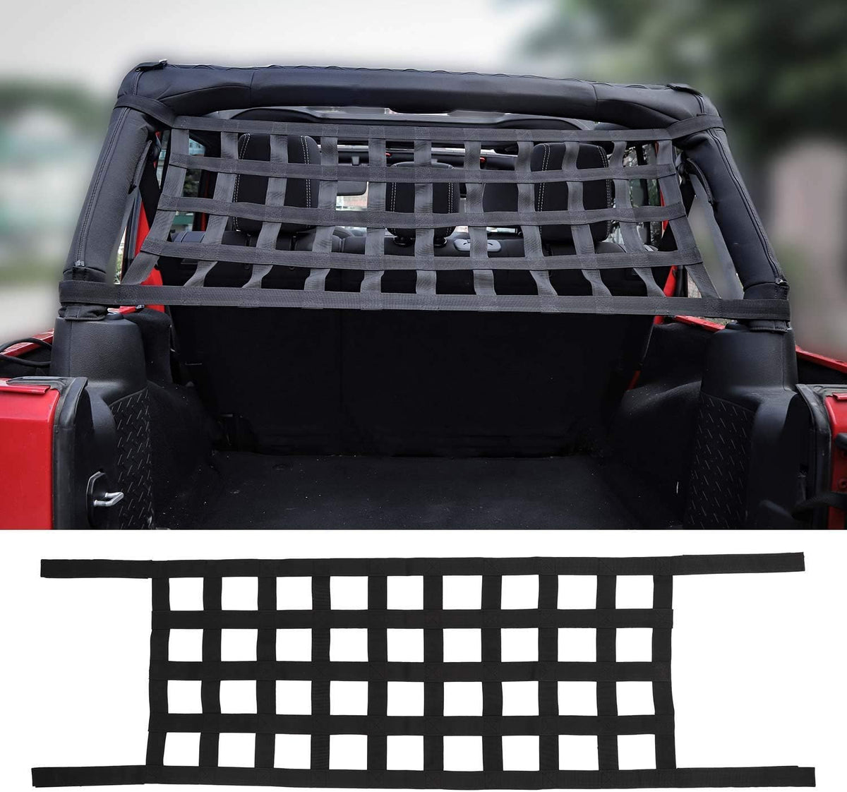 Car Roof Hammock Cargo Net Sunshade Pack of 2 F50181