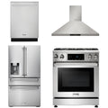 30 In. Propane Gas Range, Range Hood, Refrigerator, Dishwasher W916
