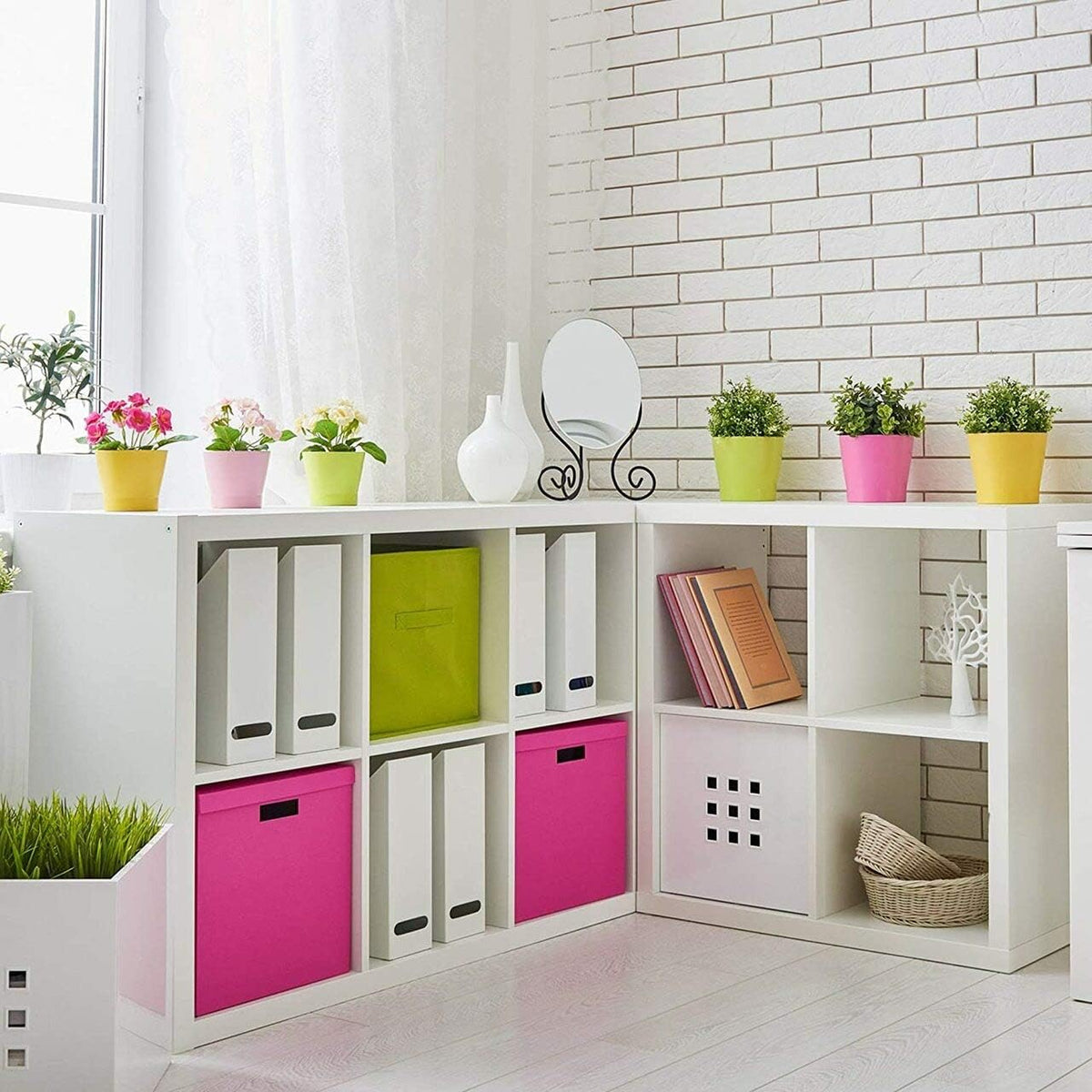 Espresso or White Cube Storage Bookcase C487