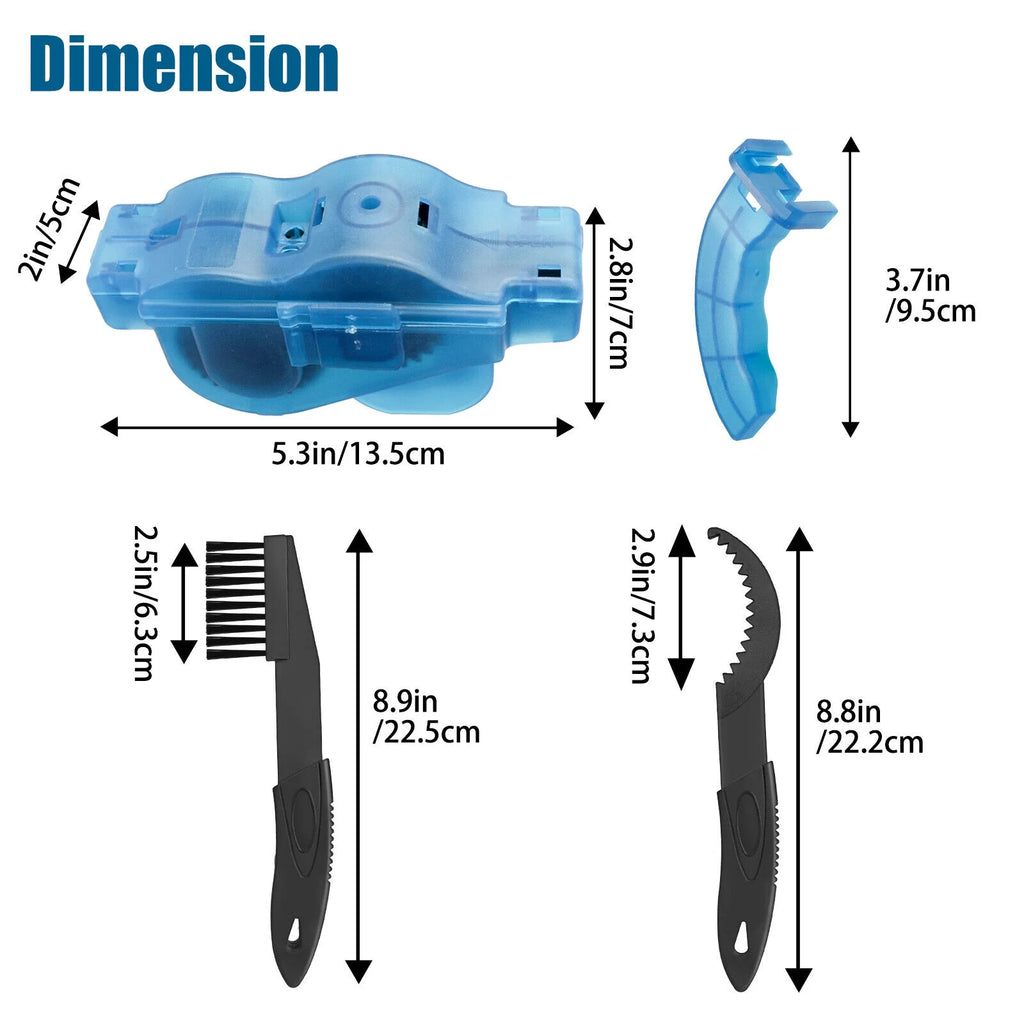 Bicycle Chain Cleaner Cleaning Brush Wheel Kit I801