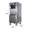 Commercial Three Flavors Ice Cream Maker with Stainless Steel Stand A354