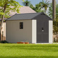 6x4 FT Plastic Outdoor Storage Shed Light Grey K87720